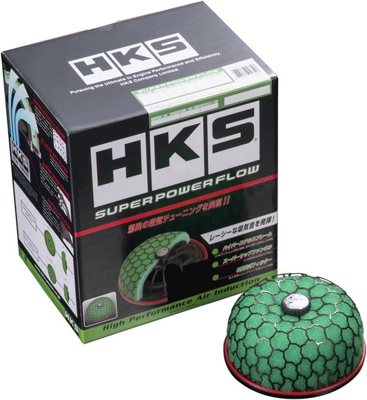 HKS Super Power Flow Intake System - Universal 150-70mm Green Dry 3-Layer